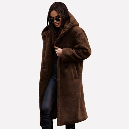 Ladies Warm Parka with Zip Front Closure