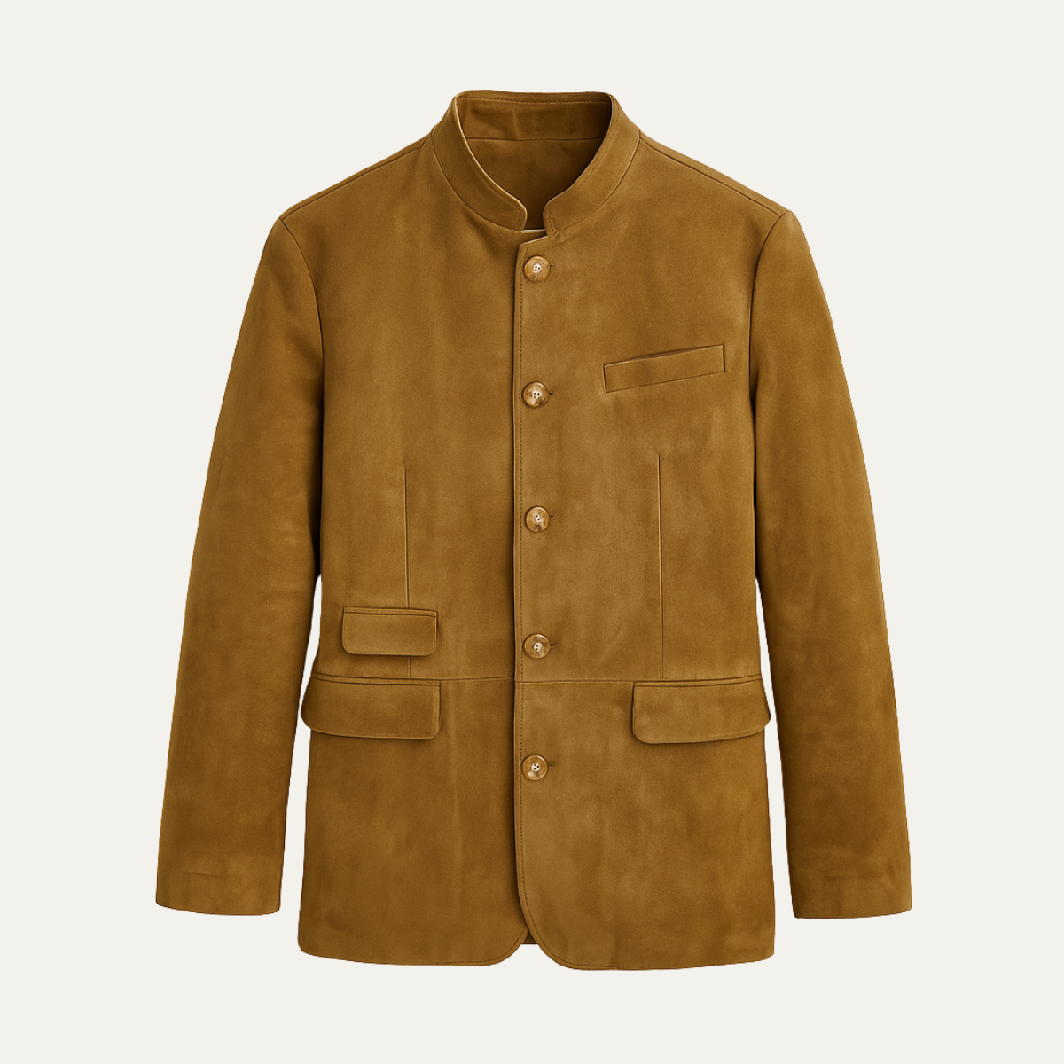 Classic Men's Suede Leather Jacket Coat - Vossary