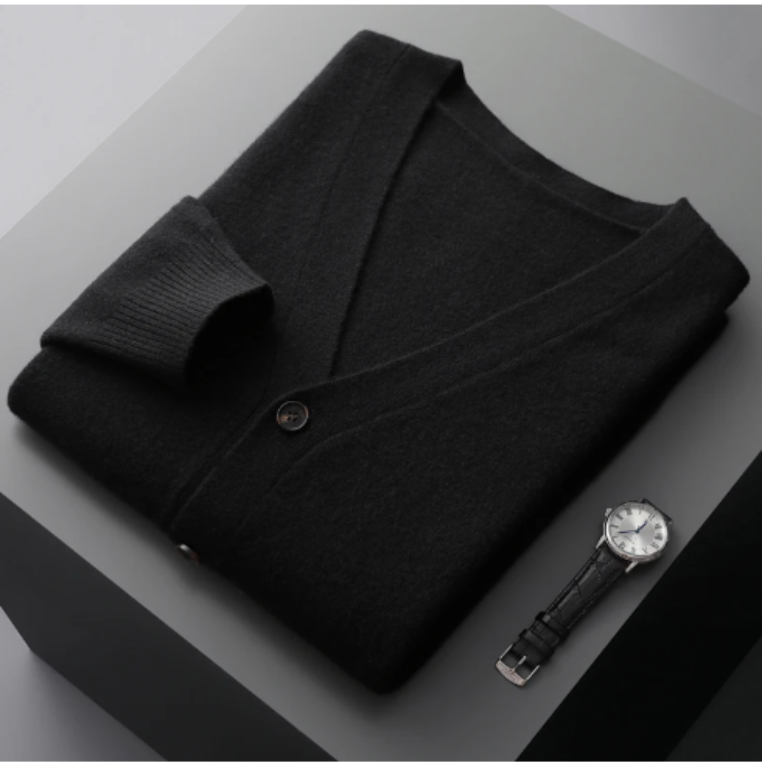 Classic Button Front Men's Cardigan Sweater