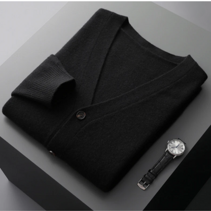 Classic Button Front Men's Cardigan Sweater