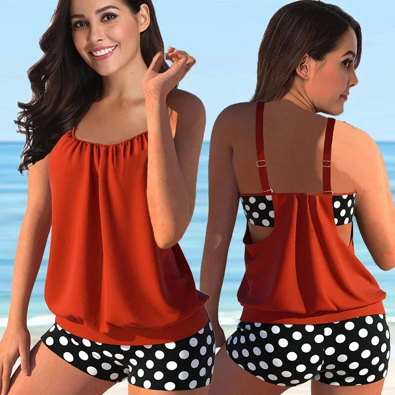 Colorful Flower Pattern Swimwear Set