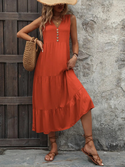 Floral Embellished Cold Shoulder Summer Dress - EasyApparels