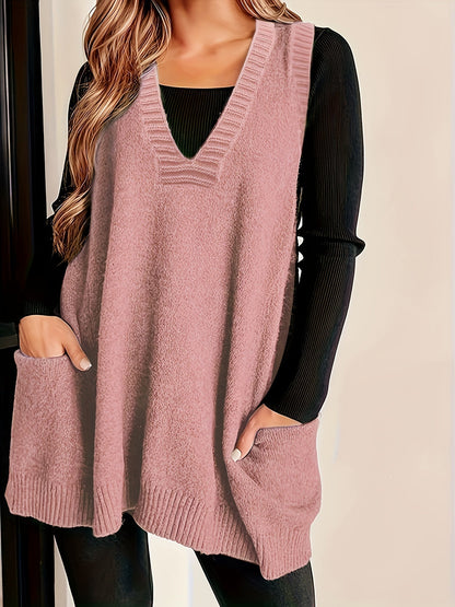 Relaxed Fit Open Front Vest