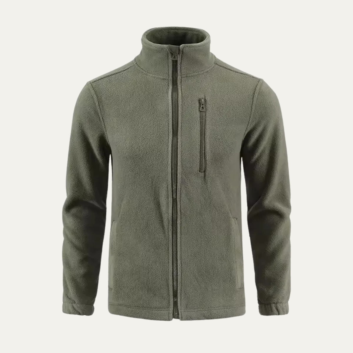 Warm Men's Lightweight Full Zip Fleece Jacket - Vossary