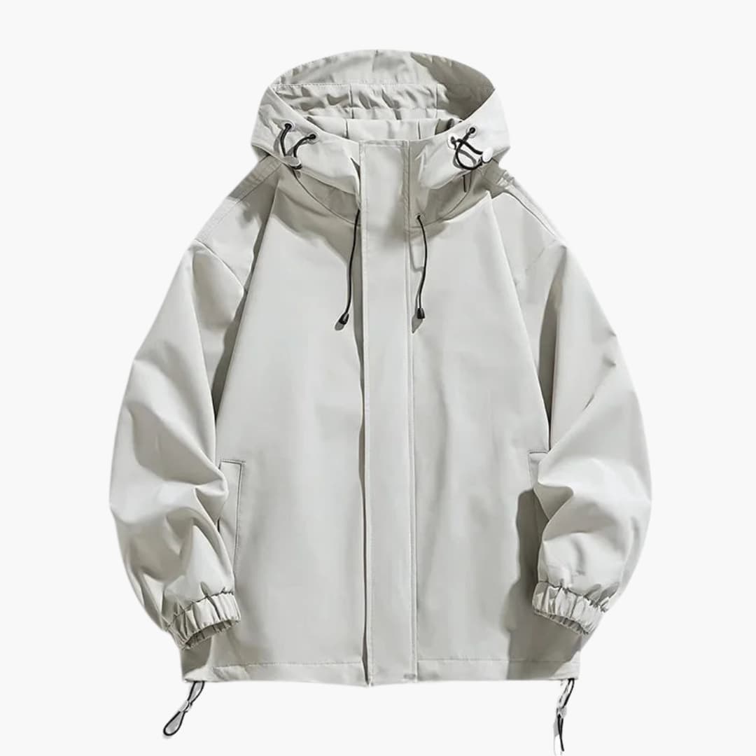 Waterproof Hoodie Jacket for Men with Zip Closure