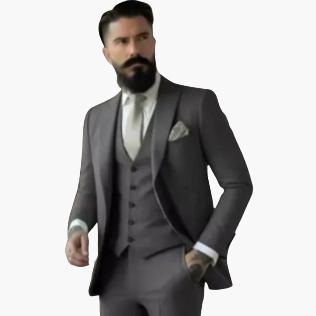 Stylish Men's Double-Breasted Suit