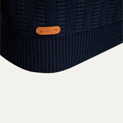 Warm Men's Half Zip Wool Winter Sweater