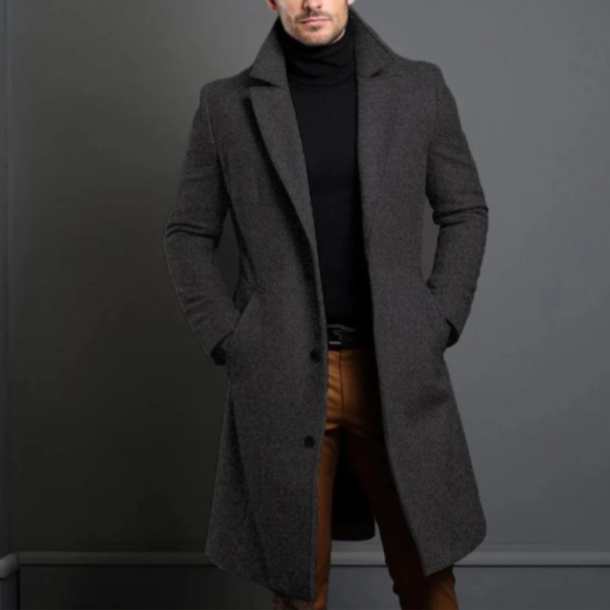Warm Classic Men's Wool Winter Coat