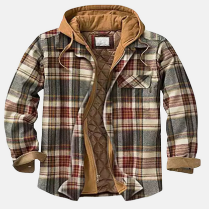 Warm Plaid Shirt Jacket for Men