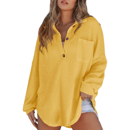 Ladies Classic V Neck Shirt Blouse