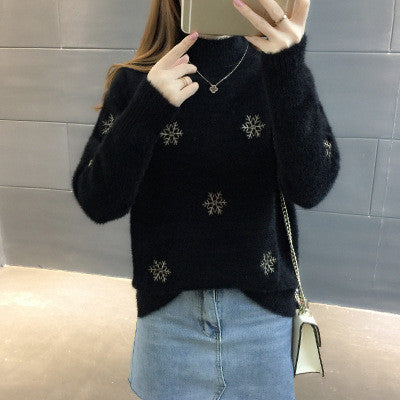 Cozy Ladies Fleece Pullover Sweater