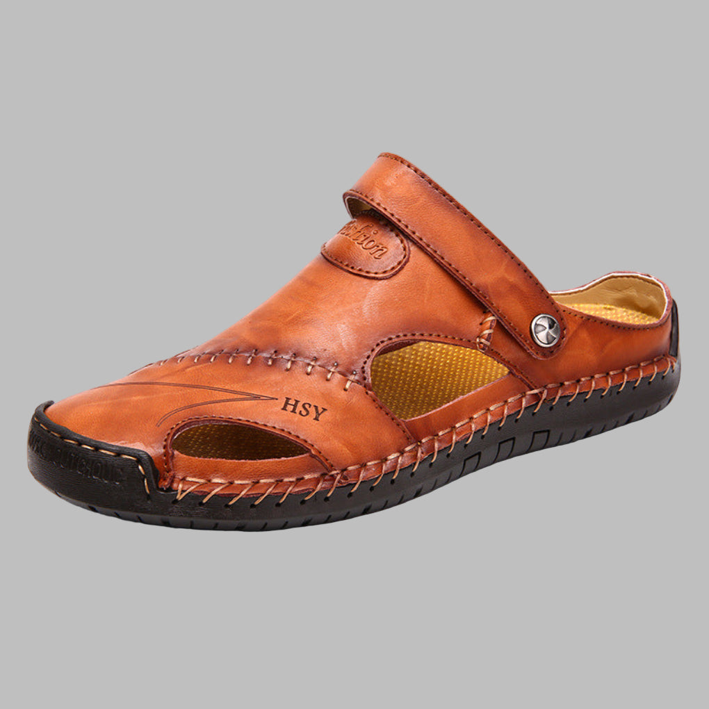 Relaxed Fit Leather Summer Sandals
