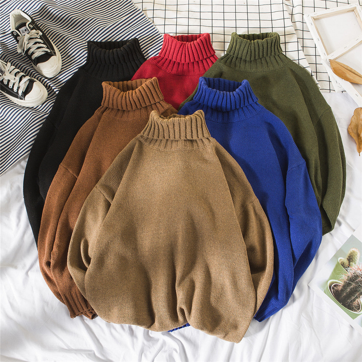 Soft Oversized Winter Turtleneck Sweater - Luxicro