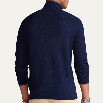 Soft Men's Premium Cashmere Zip Cardigan Sweater