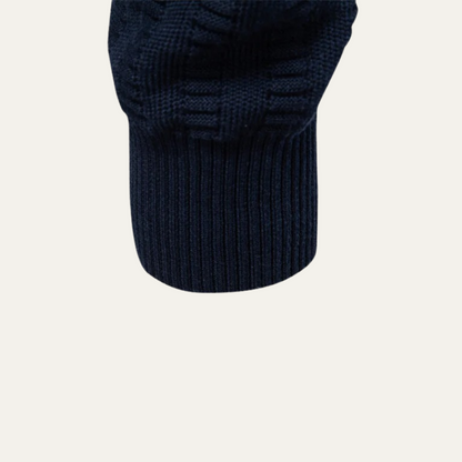Warm Men's Half Zip Wool Winter Sweater