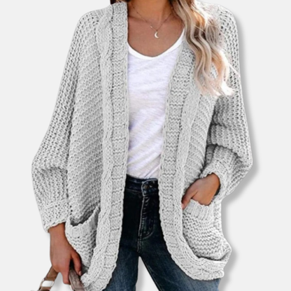 Soft Oversized Wool Open Front Cardigan