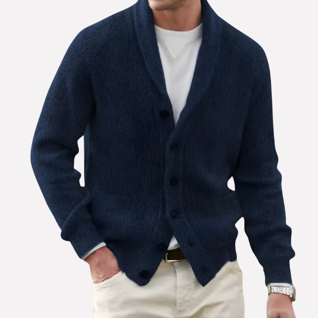 Classic Crew Neck Sweater Cardigan