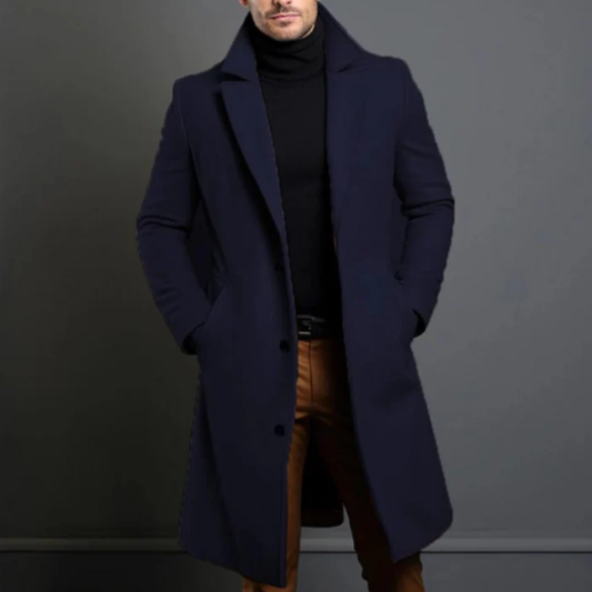 Warm Classic Men's Wool Winter Coat