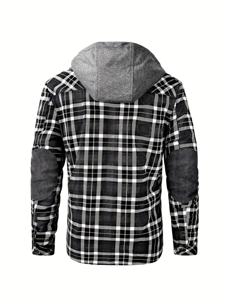 Plaid Hooded Winter Coat