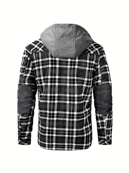 Plaid Hooded Winter Coat