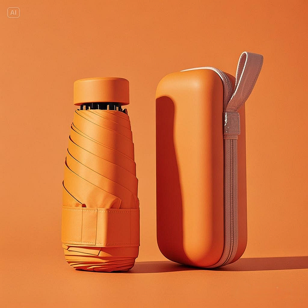 Portable Folding Umbrella With Pouch