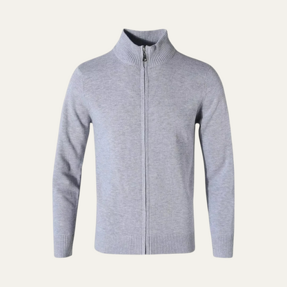 Premium Men's Cashmere Zipper Knit Sweater