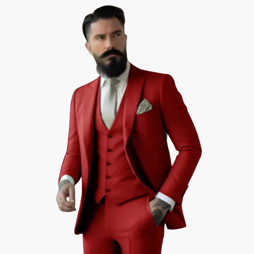 Stylish Men's Double-Breasted Suit