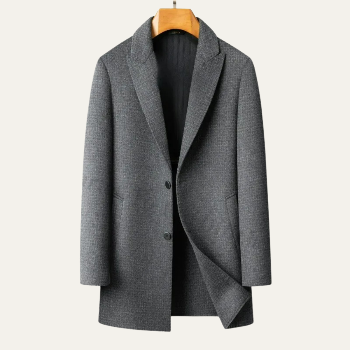 Luxury Men's Reversible Wool Overcoat