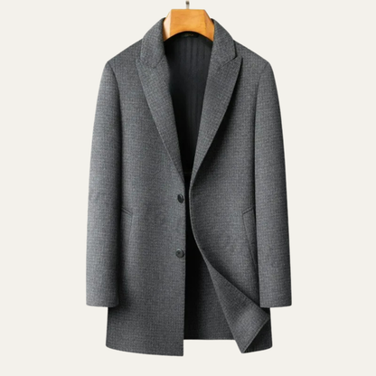 Luxury Men's Reversible Wool Overcoat