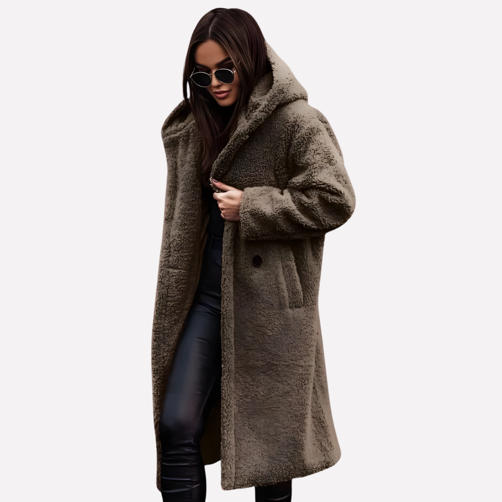 Ladies Warm Parka with Zip Front Closure
