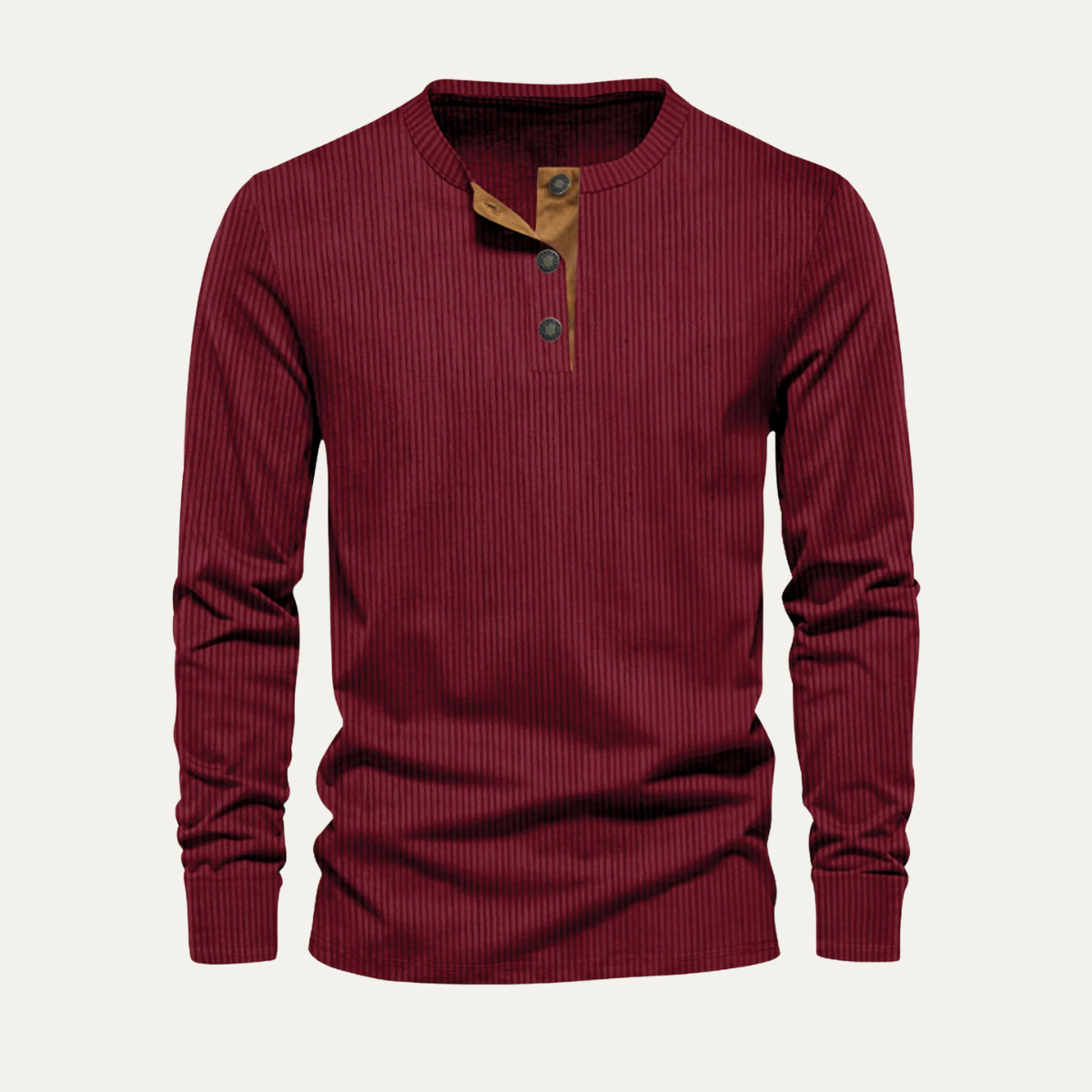 Rugged Mens Corduroy Button Sweater