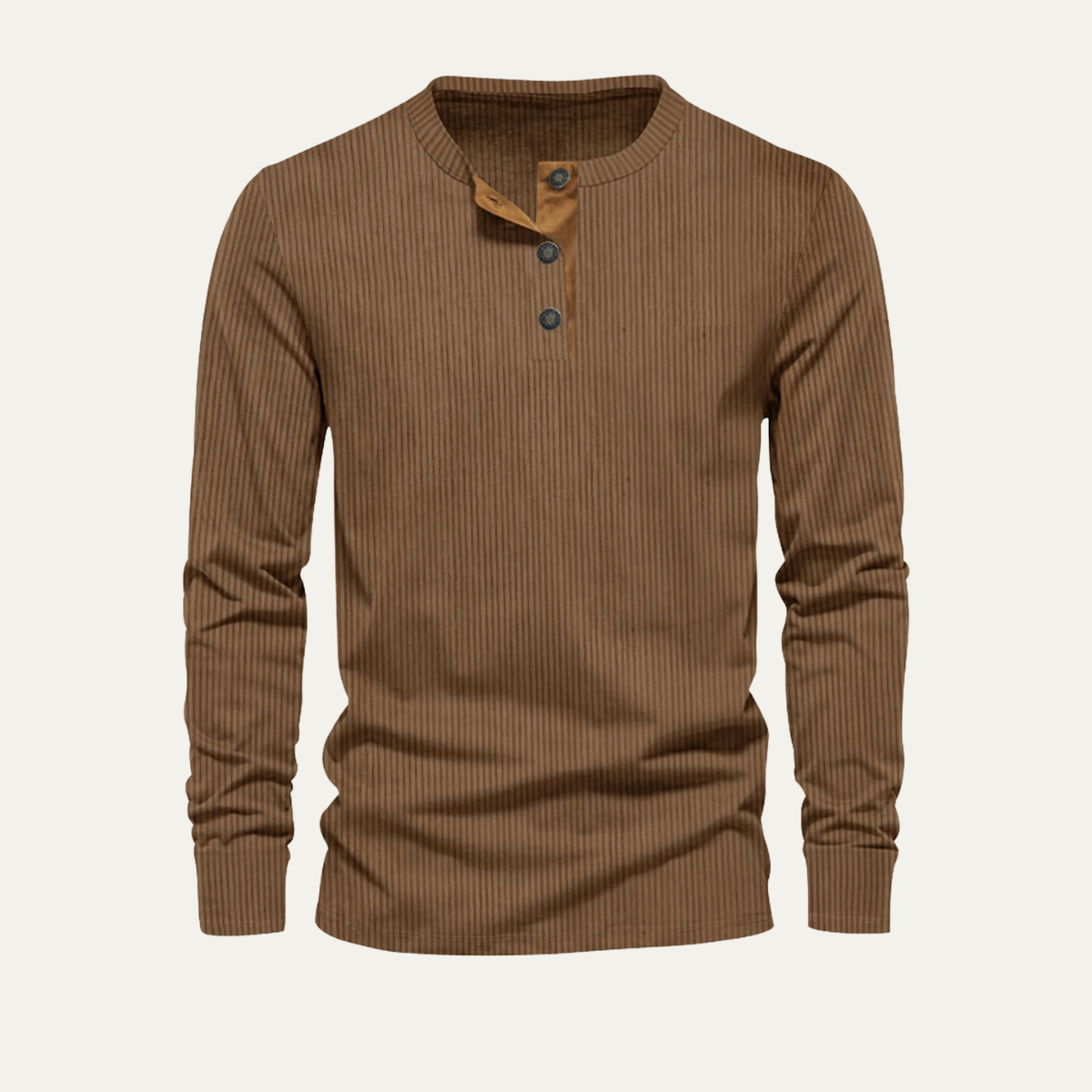 Rugged Mens Corduroy Button Sweater