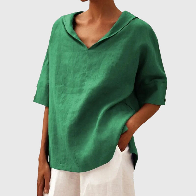 Green Chiffon Women's Blouse - Vossary