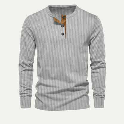 Rugged Mens Corduroy Button Sweater