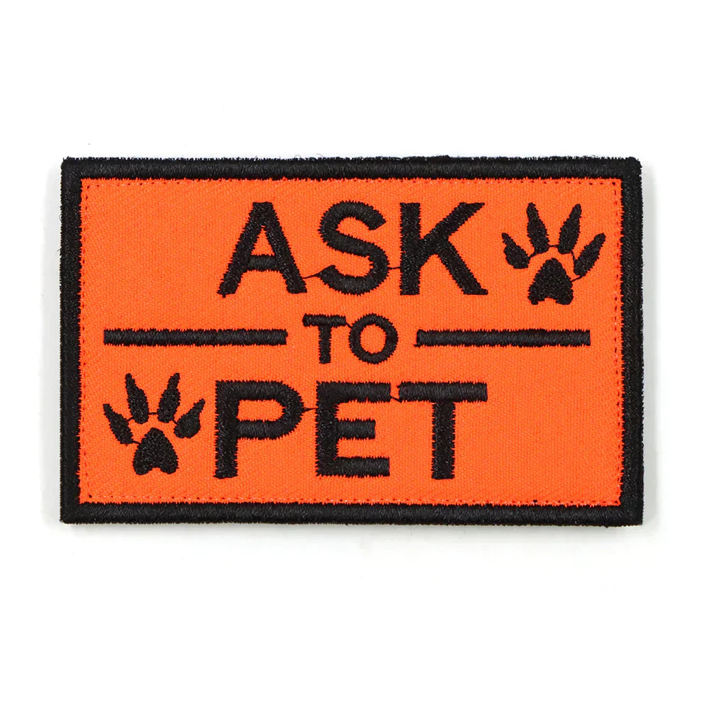 Friendly Pet Me Vest Patch Clear Signal Badge - Luxicro