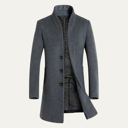 Classic Men's Warm Wool Winter Overcoat - Vossary