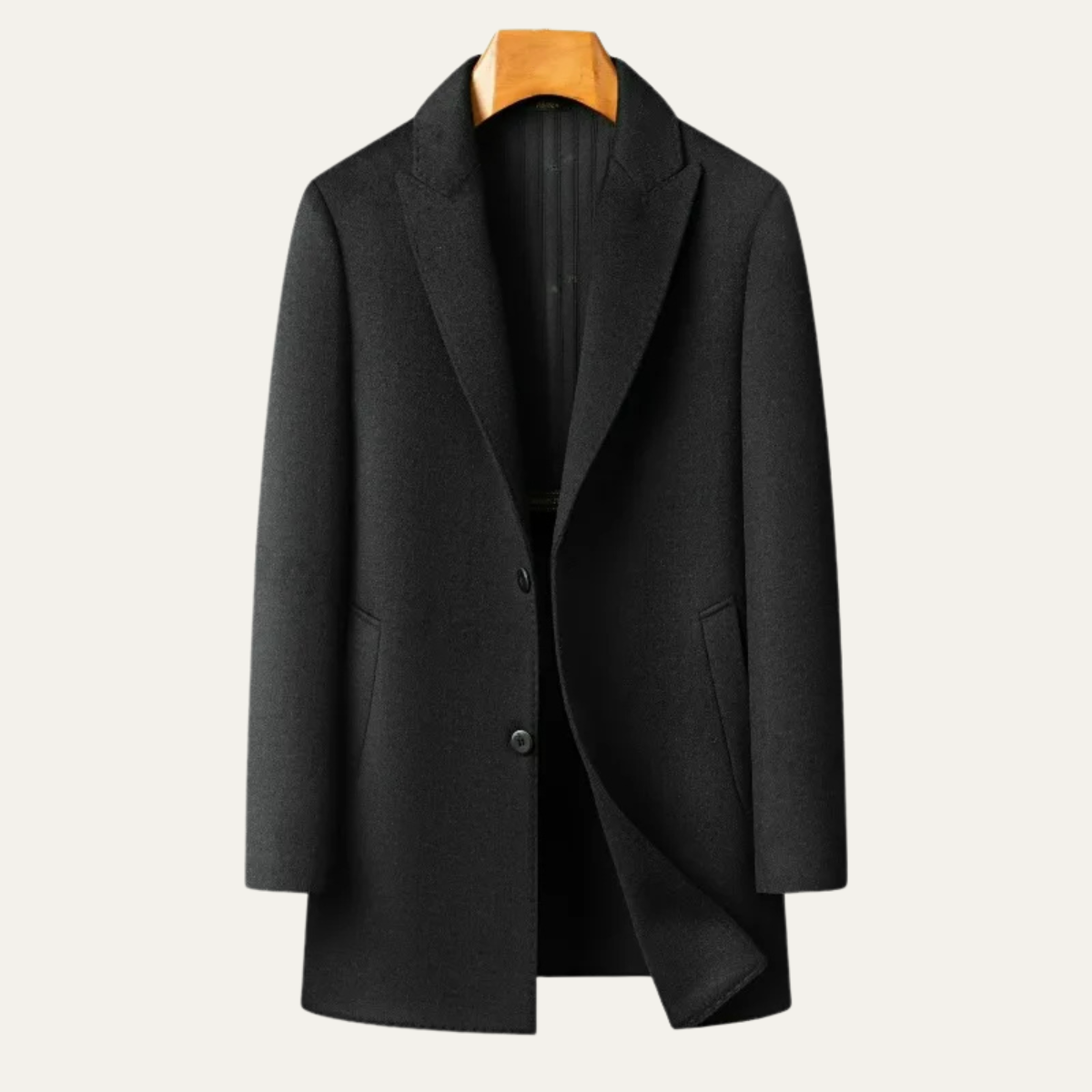 Luxury Men's Reversible Wool Overcoat