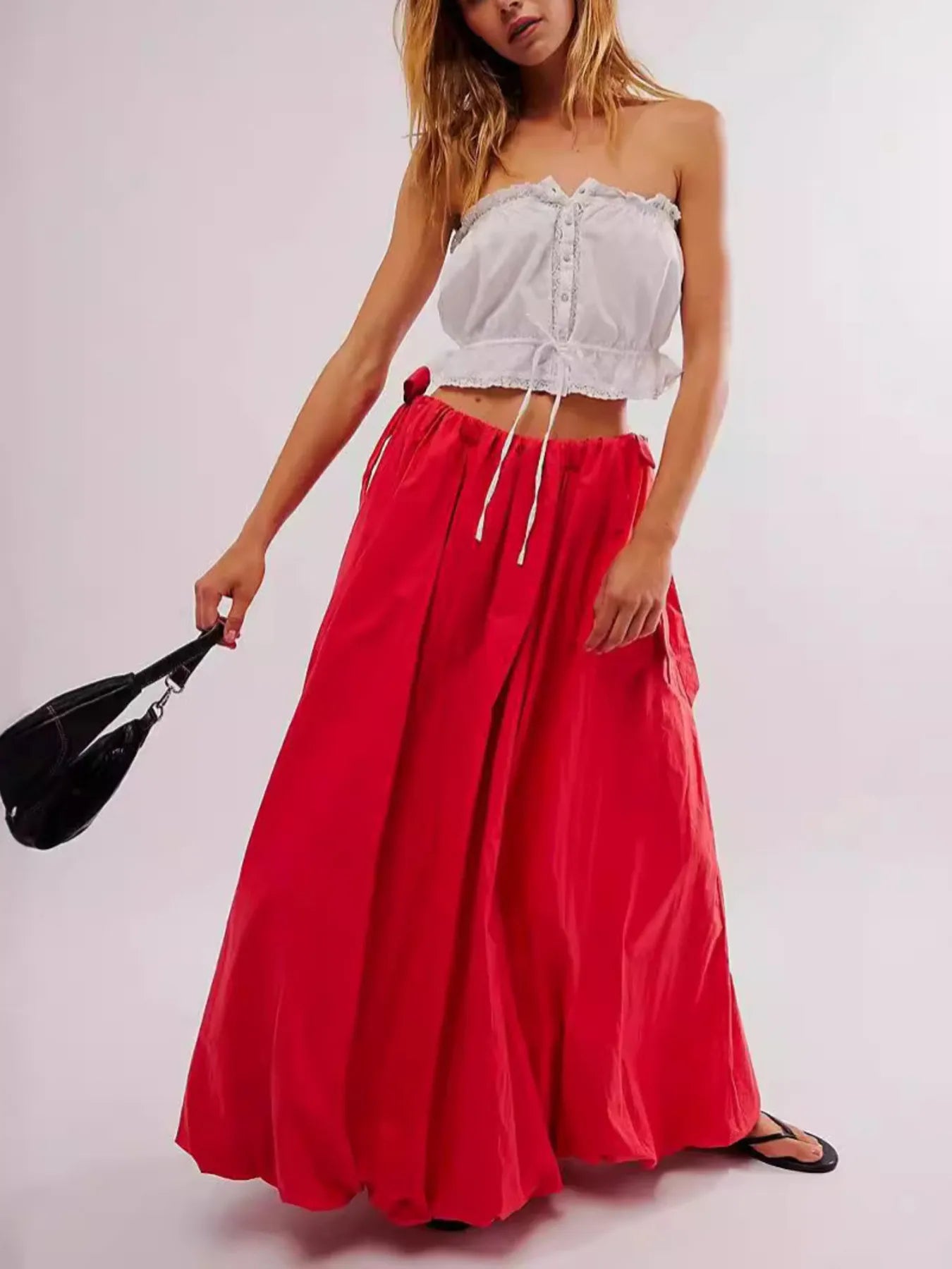 Flowy Long Skirt with Side Pockets