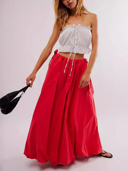 Flowy Long Skirt with Side Pockets