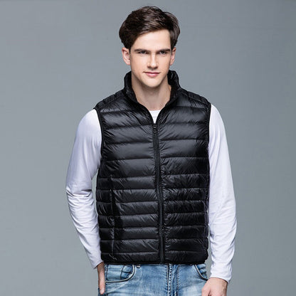 Warm Quilted Mens Vest Zip Up Jacket