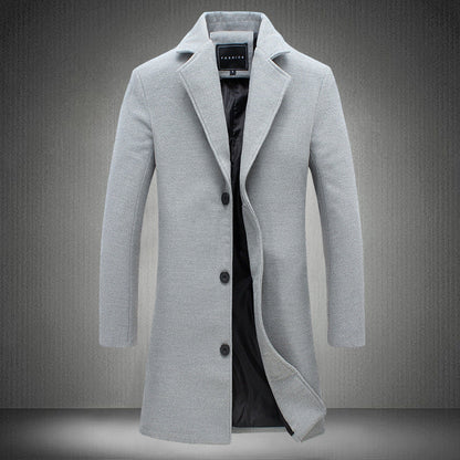 Classic Mens Wool Blend Coat