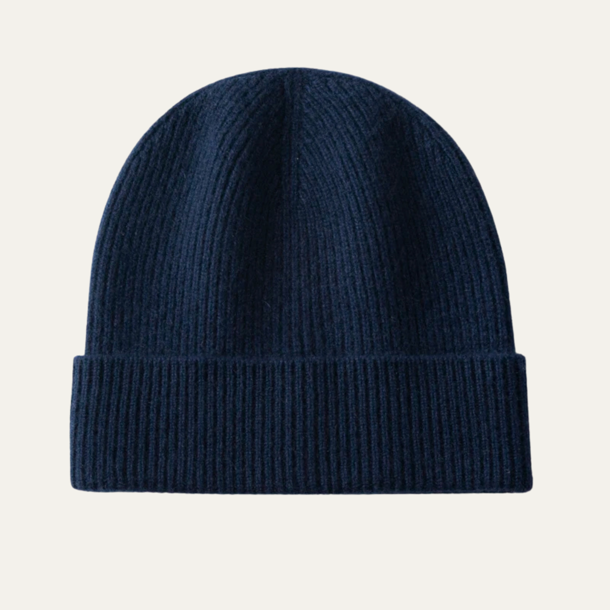 Warm Mens Ribbed Cashmere Winter Hat