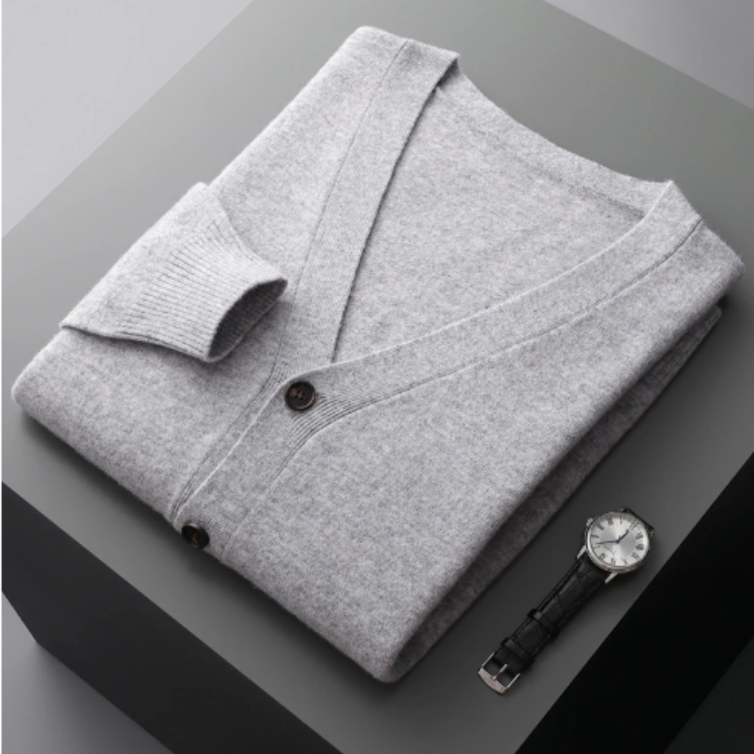 Classic Button Front Men's Cardigan Sweater