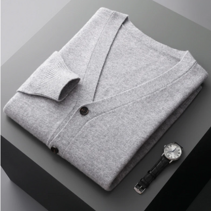 Classic Button Front Men's Cardigan Sweater