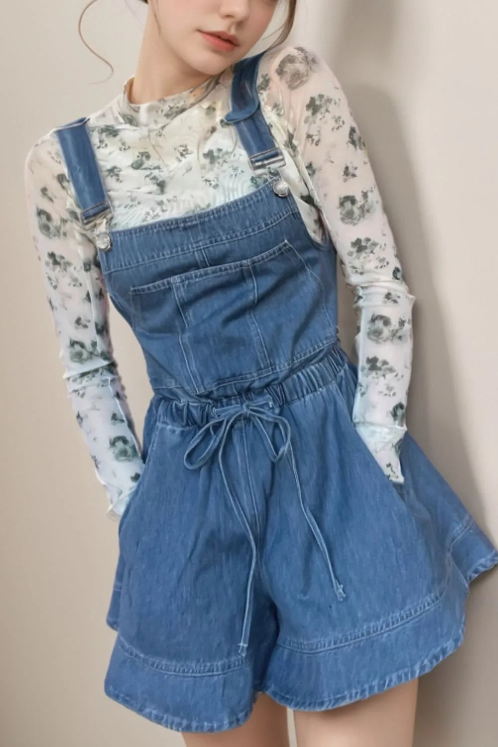 Comfortable Fit Blue Jean Romper Overalls - EasyApparels