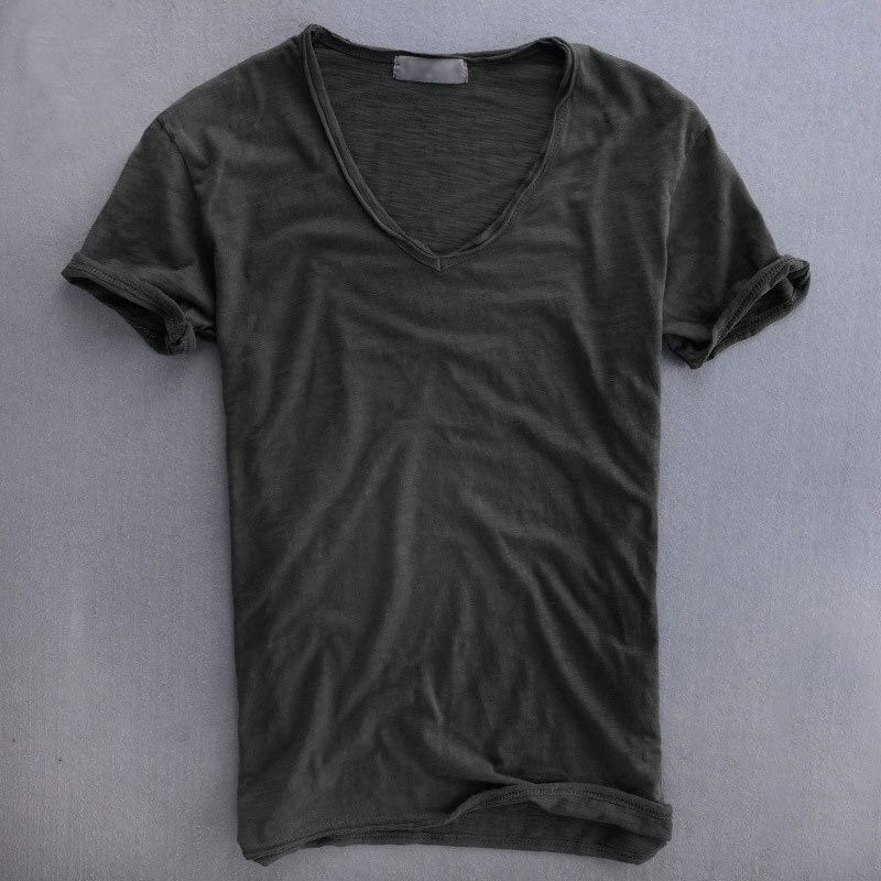 Comfortable V-Neck Men's Short Sleeve Tee