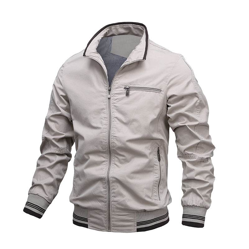 Casual Men's Zip Jacket with Pockets