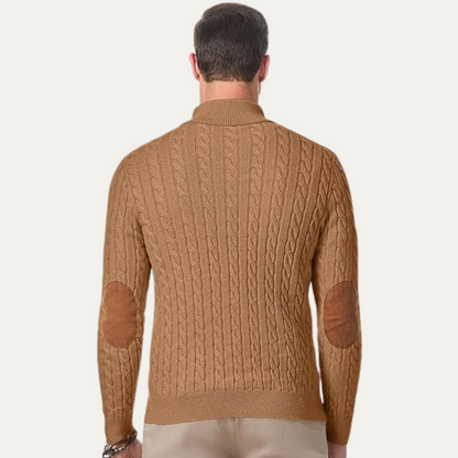 Classic Men's Crew Neck Cable Sweater