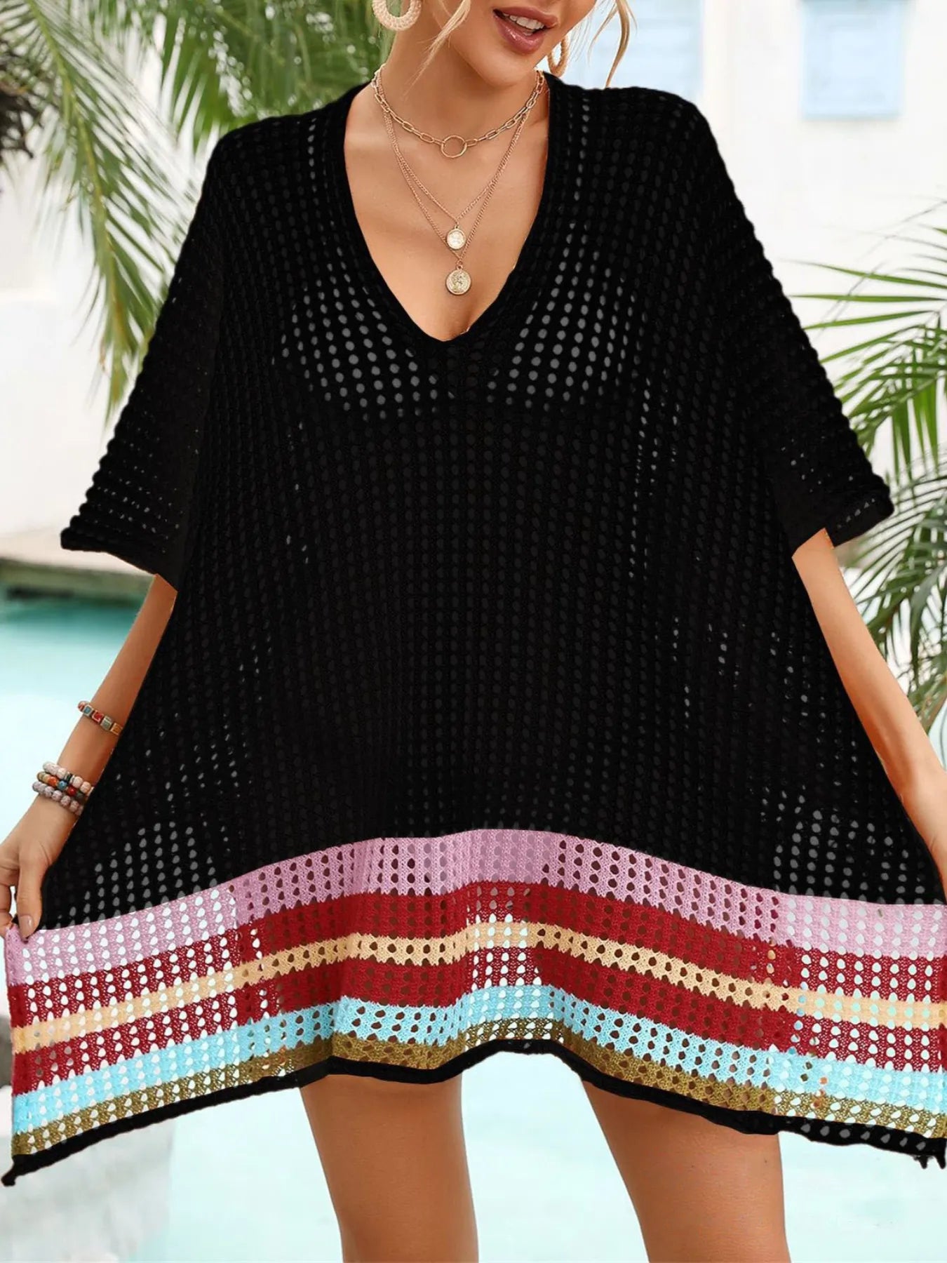 Boho Open Front Beach Dress