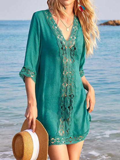 Delicate Neckline Beach Cover Up